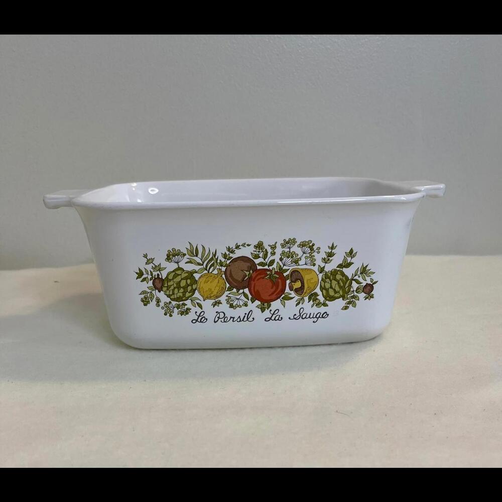 Vintage Corning Ware Spice of Life Design-Le Persil La Sauge Bakeware Dish